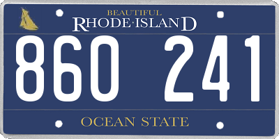 RI license plate 860241