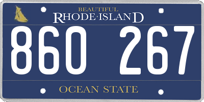 RI license plate 860267