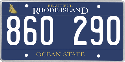 RI license plate 860290