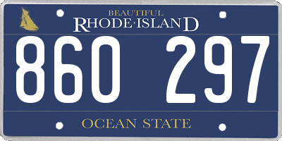 RI license plate 860297