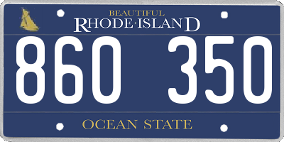 RI license plate 860350