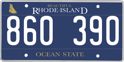 RI license plate 860390