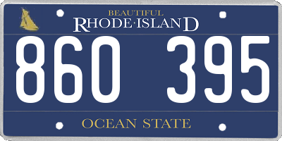 RI license plate 860395