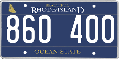 RI license plate 860400