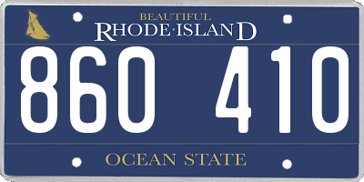 RI license plate 860410