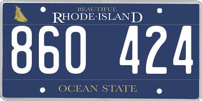 RI license plate 860424