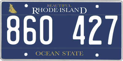 RI license plate 860427