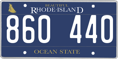 RI license plate 860440