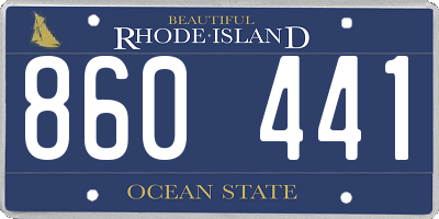 RI license plate 860441