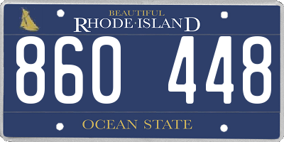 RI license plate 860448