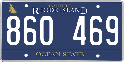 RI license plate 860469