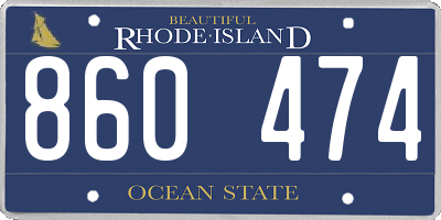 RI license plate 860474