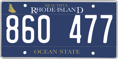 RI license plate 860477