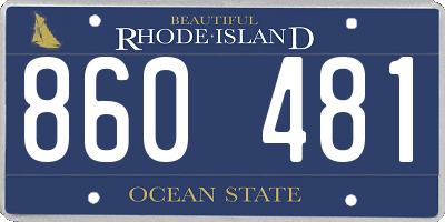 RI license plate 860481