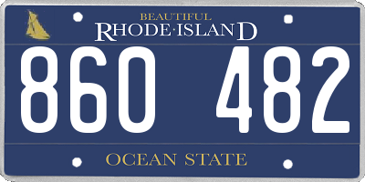 RI license plate 860482