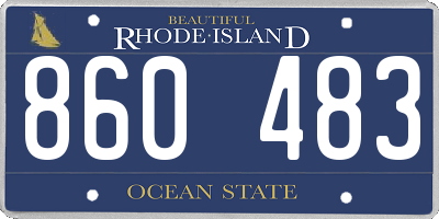 RI license plate 860483