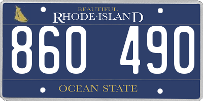 RI license plate 860490