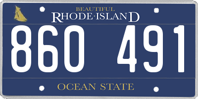 RI license plate 860491
