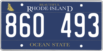 RI license plate 860493