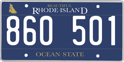 RI license plate 860501