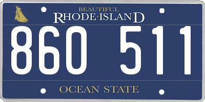 RI license plate 860511
