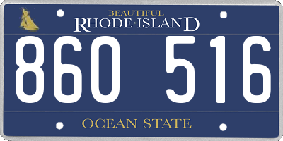RI license plate 860516