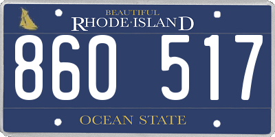 RI license plate 860517