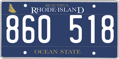 RI license plate 860518