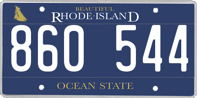 RI license plate 860544