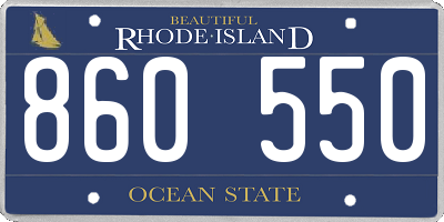 RI license plate 860550