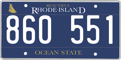 RI license plate 860551