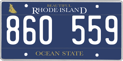 RI license plate 860559