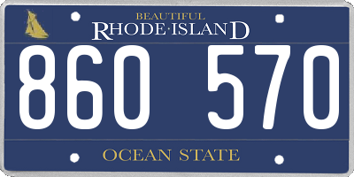 RI license plate 860570