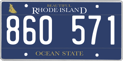 RI license plate 860571