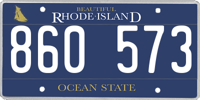 RI license plate 860573