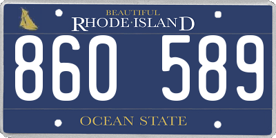 RI license plate 860589