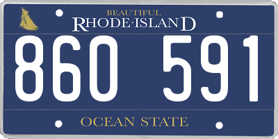 RI license plate 860591