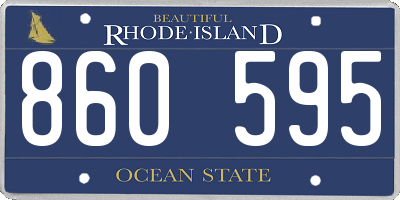 RI license plate 860595
