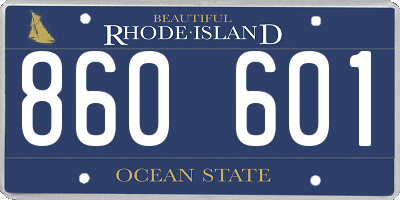 RI license plate 860601