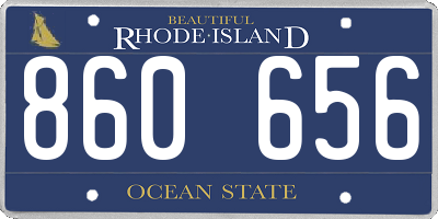 RI license plate 860656