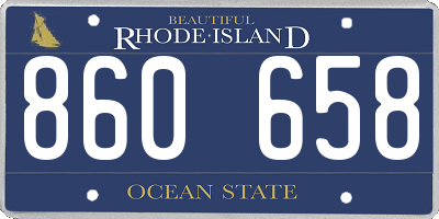 RI license plate 860658