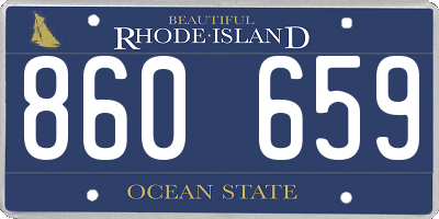 RI license plate 860659