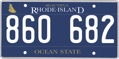 RI license plate 860682