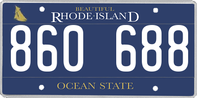 RI license plate 860688