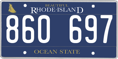 RI license plate 860697