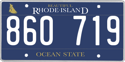 RI license plate 860719