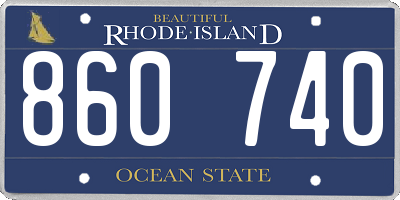 RI license plate 860740