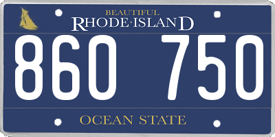 RI license plate 860750