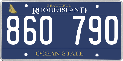 RI license plate 860790