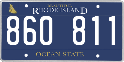 RI license plate 860811